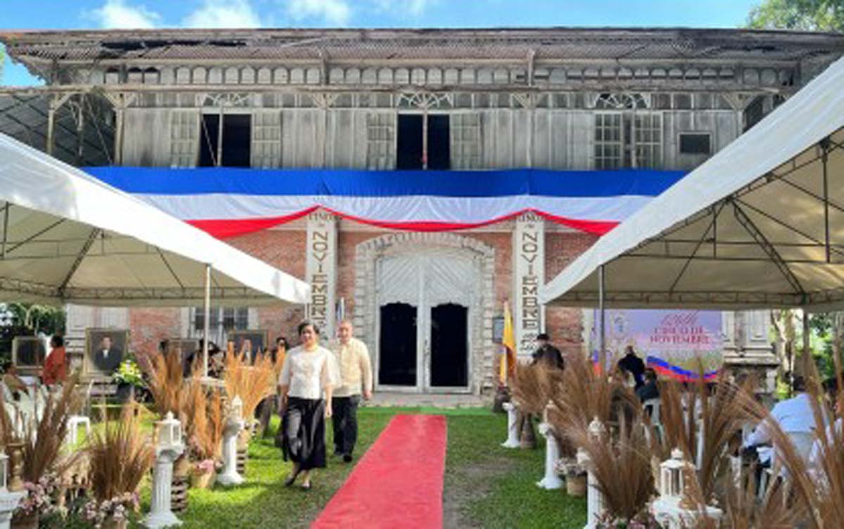 The General Aniceto L. Lacson Ancestral House in Talisay City, Negros Occidental, during the commemoration of the 126th Al Cinco de Noviembre that marked the Negrenses’ revolt against the Spanish colonizers, yesterday, November 5, 2024. The Lacson heirs donated the 144-year-old structure to the National Museum of the Philippines, which will lead works on its full restoration. (Talisay City PIO photo)