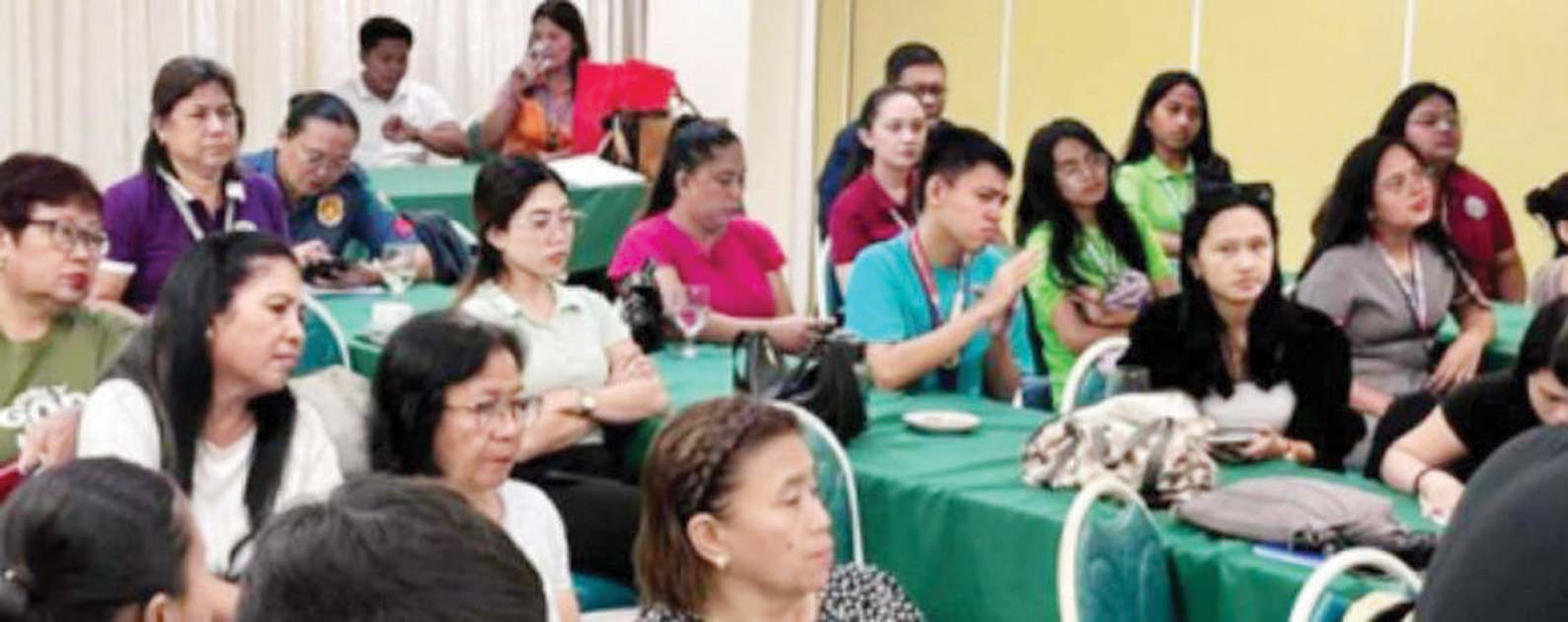 Advocates for the protection of the rights of women and children attend a forum in Dumaguete City, Negros Oriental. The forum was held in celebration of the 18-Day Campaign to End Violence Against Women. (PNA photo)