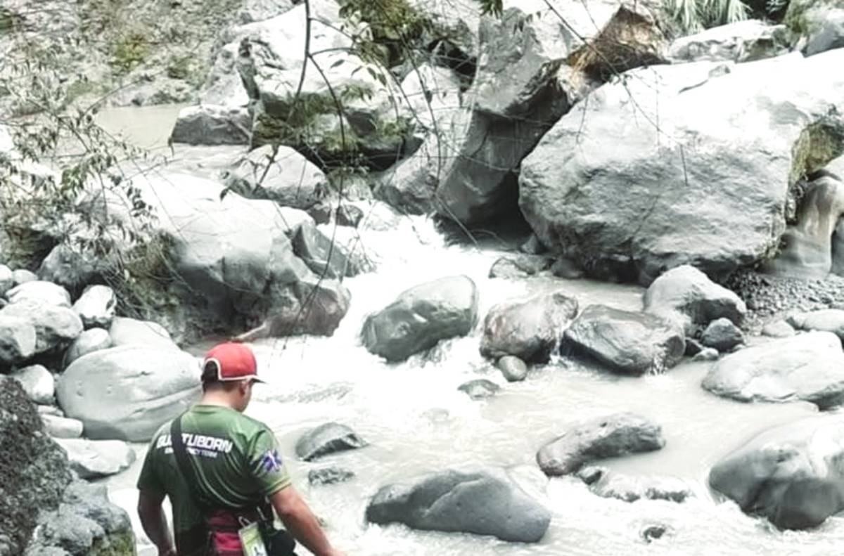 A presence of mudflow from Kanlaon Volcano’s explosive eruption has been detected in Abaga Falls and Twin Falls at Barangay Ara-al in Negros Occidental’s La Carlota City. (Mt. Kanlaon Natural Park photo) 