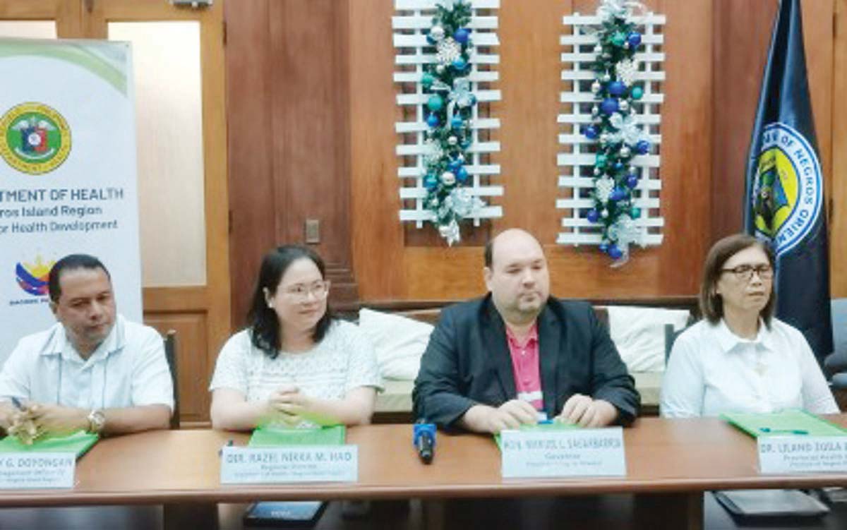 Department of Health-Negros Island Region (DOH-NIR) officials and Negros Oriental provincial government officials held a press conference yesterday, January 8, 2025, in Dumaguete City. The DOH-NIR bared its priorities as it established its regional office in Negros Oriental. (PNA photo)