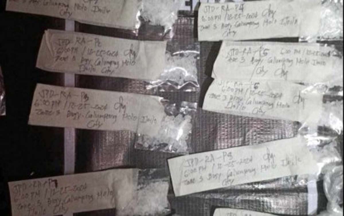 The Iloilo City Police Office seizes over P1 million worth of illegal drugs in Barangay Calumpang, Iloilo City. The Police Regional Office in Western Visayas announced that regional anti-drug operations confiscated a total of P25.6 million worth of shabu and marijuana over three weeks. (ICPO photo)