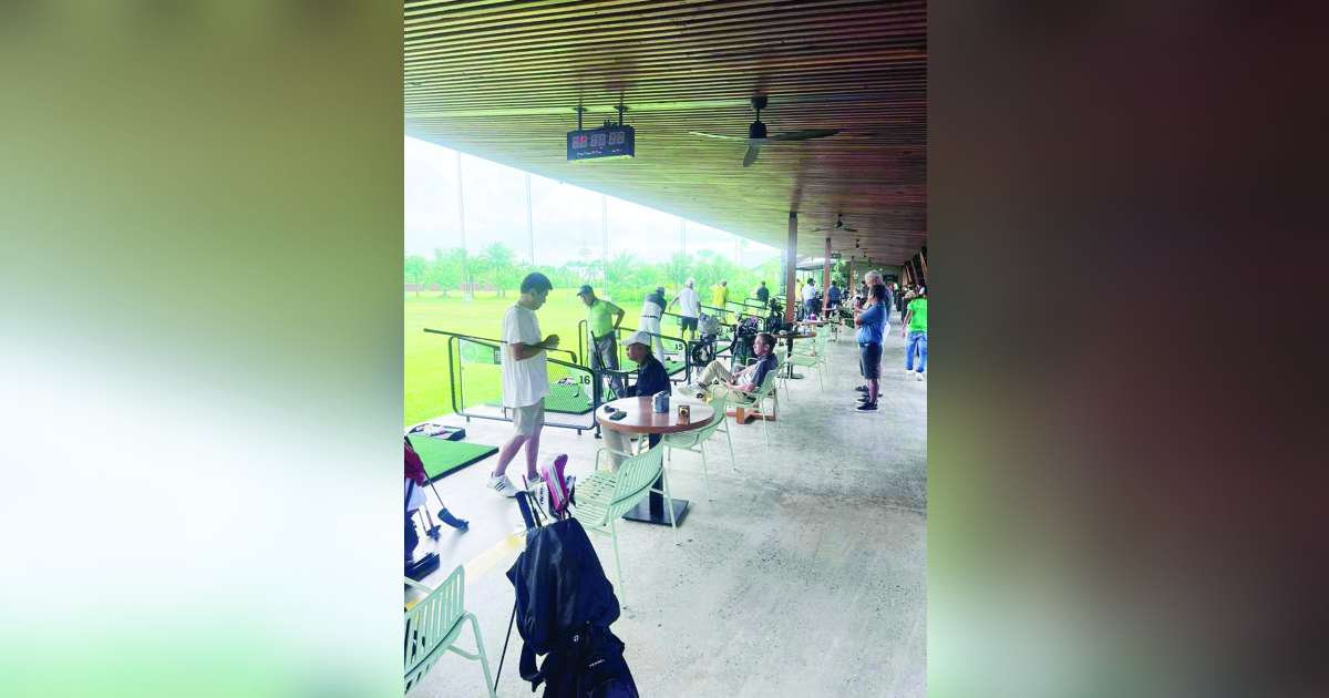 Players of Canlubang and Luisita practicing at the Palm Fairway Driving Range in Bacolod City as they gear up for PAL Interclub. (Jeric Hechanova photo) 