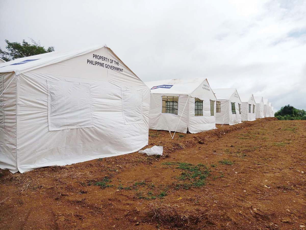 The Himamaylan Tent City is now ready to provide shelter for evacuees amid the threat from Mt. Kanlaon’s unrest. (OCD photo)