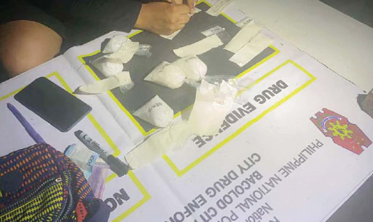 Suspected shabu worth P3 million was confiscated in a drug buy-bust operation by operatives of the Bacolod City Police Office Drug Enforcement Unit at Purok Riverside in Barangay Banago yesterday, February 23, 2025. (BCPO photo)