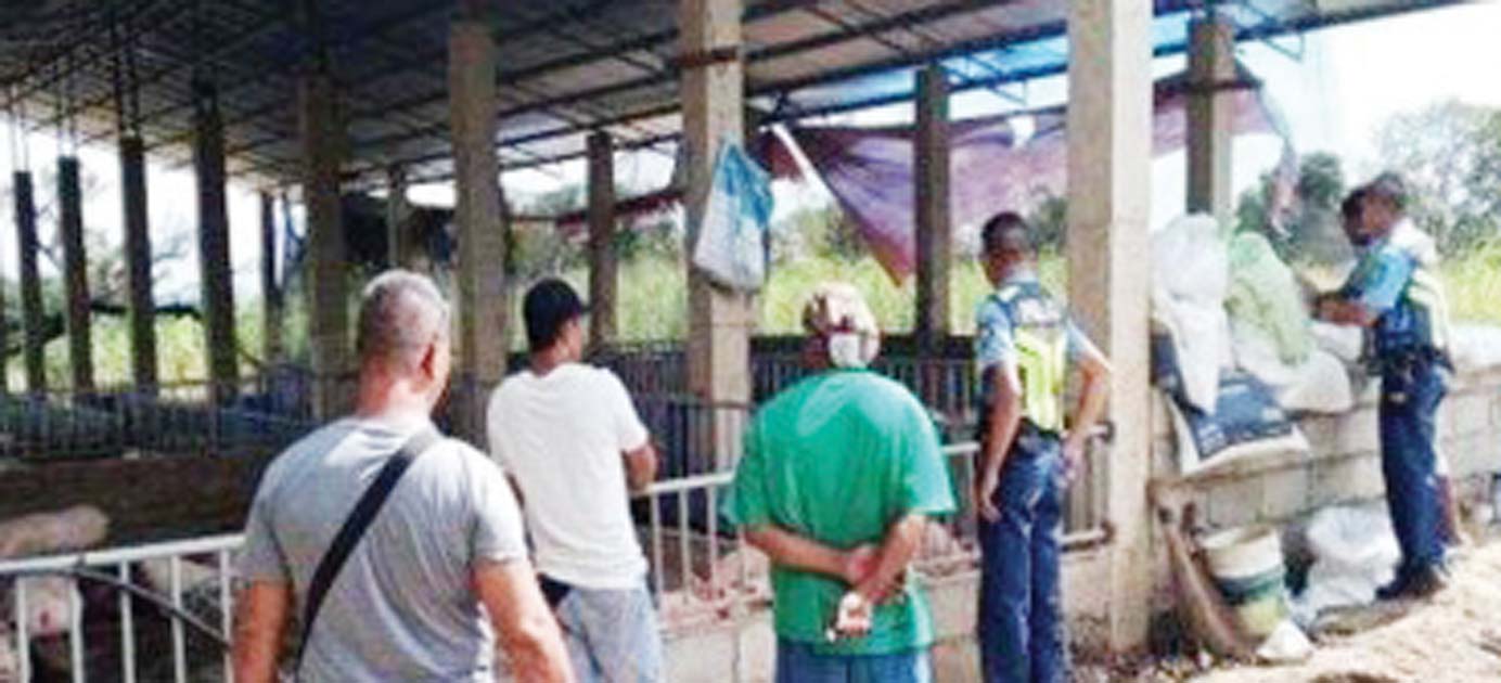 Police officers visit a piggery farm in a remote area in Zamboanguita, Negros Oriental following the abduction of its owner and his sibling on February 14, 2025. Investigators are now looking at persons of interest after family members said the two may have been taken against their will due to business interests, according to the Negros Oriental Police Provincial Office. (Negros Oriental Police Provincial Office photo)