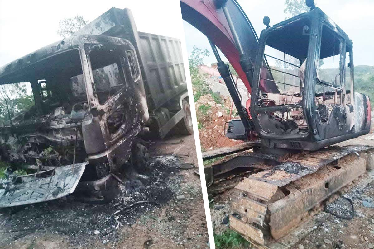 Heavy equipment burned in remote NegOr barangay