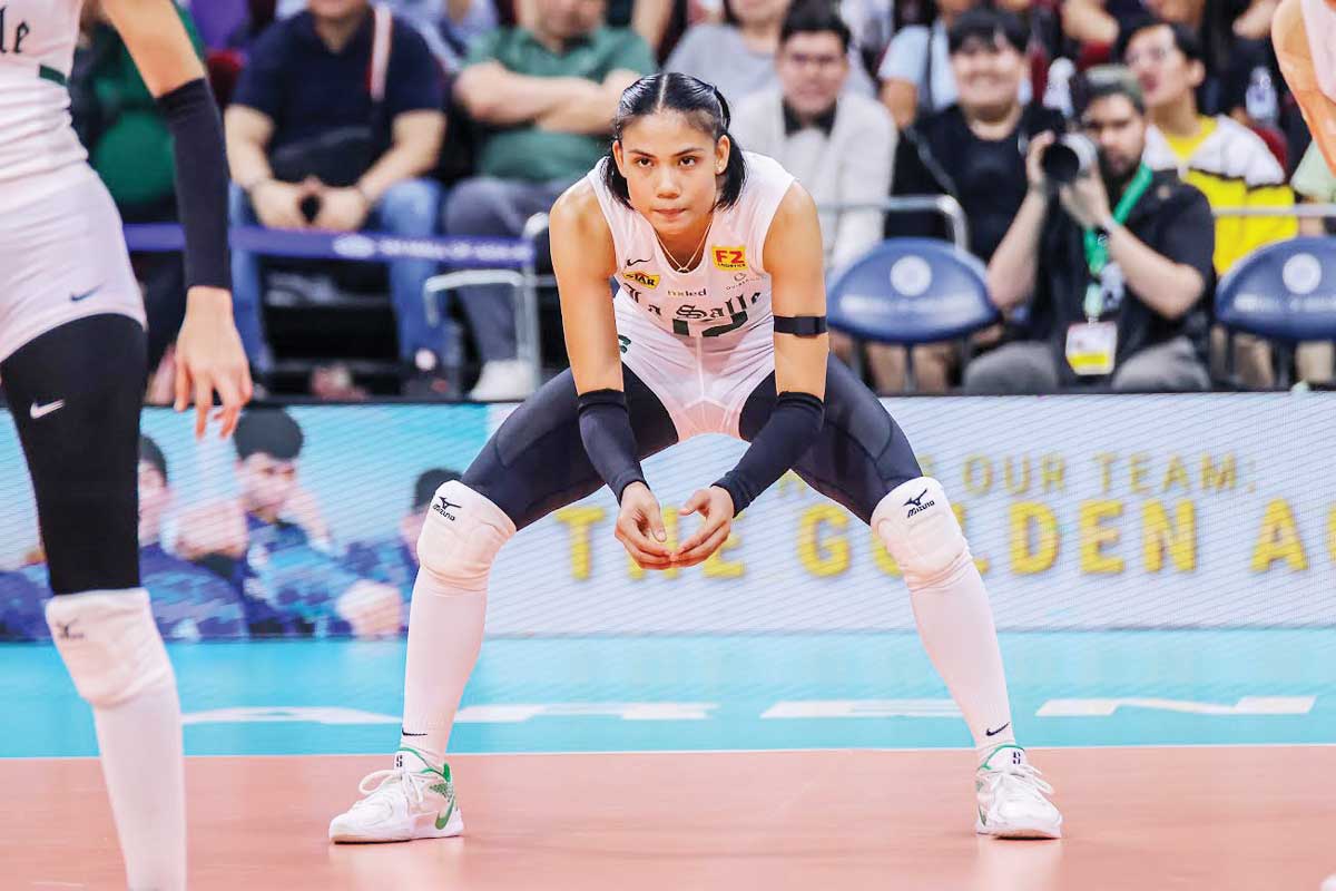 Negrense Angel Canino top-scored for the De La Salle University Lady Spikers with 22 points on 20 attacks and two blocks in the UAAP Season 87 women’s volleyball tournament. (UAAP photo)