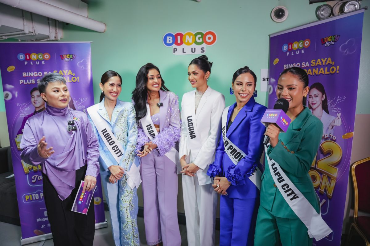 Miss Universe 2025 delegates being interviewed after their preliminary interview.