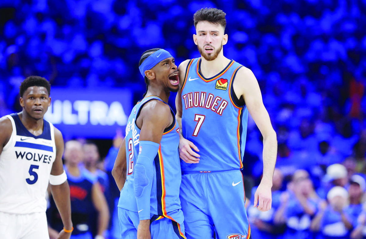 Thunder rolls again at home, grabs 2-0 lead on Wolves