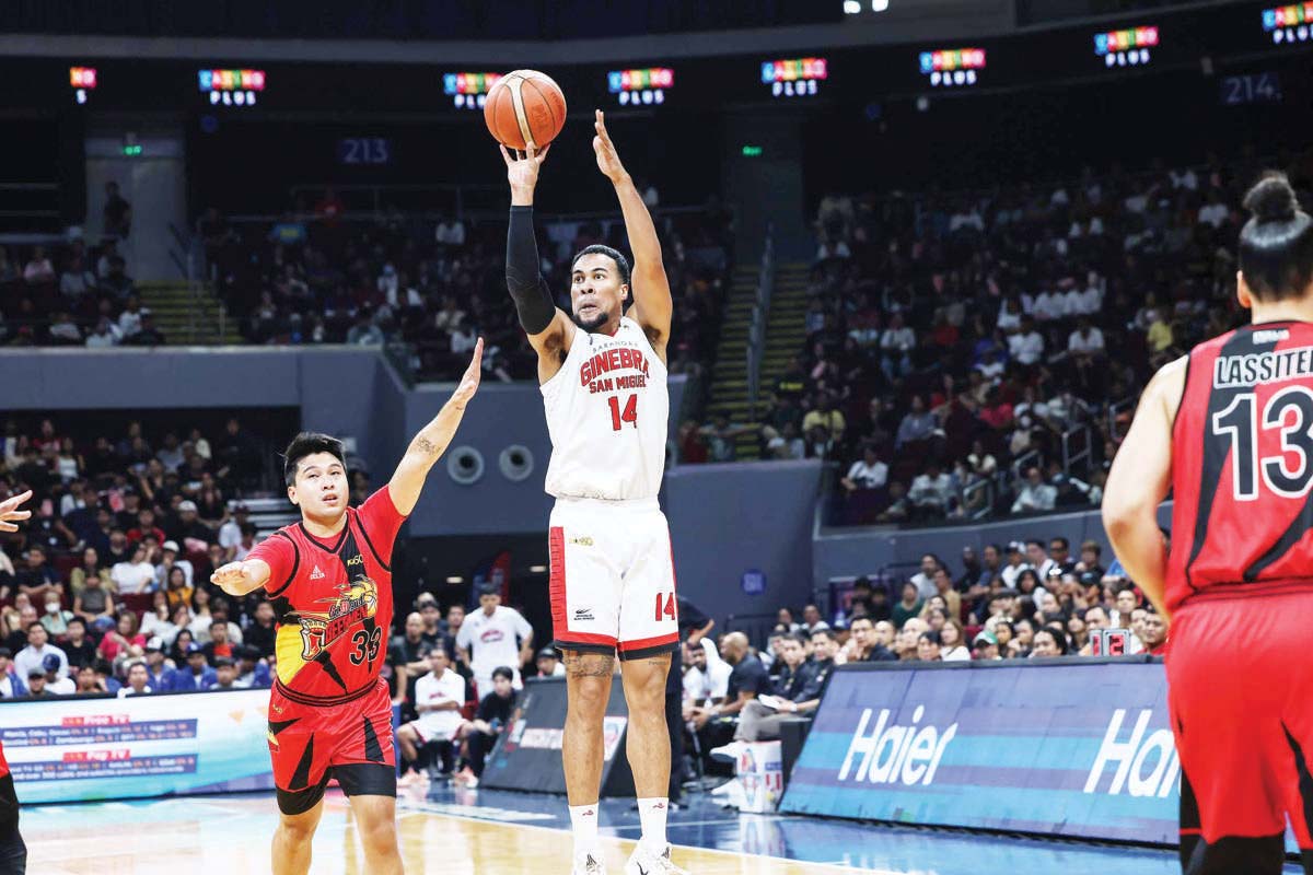 Barangay Ginebra San Miguel Kings’ Stephen Holt against the San Miguel Beermen. (PBA Media photo)