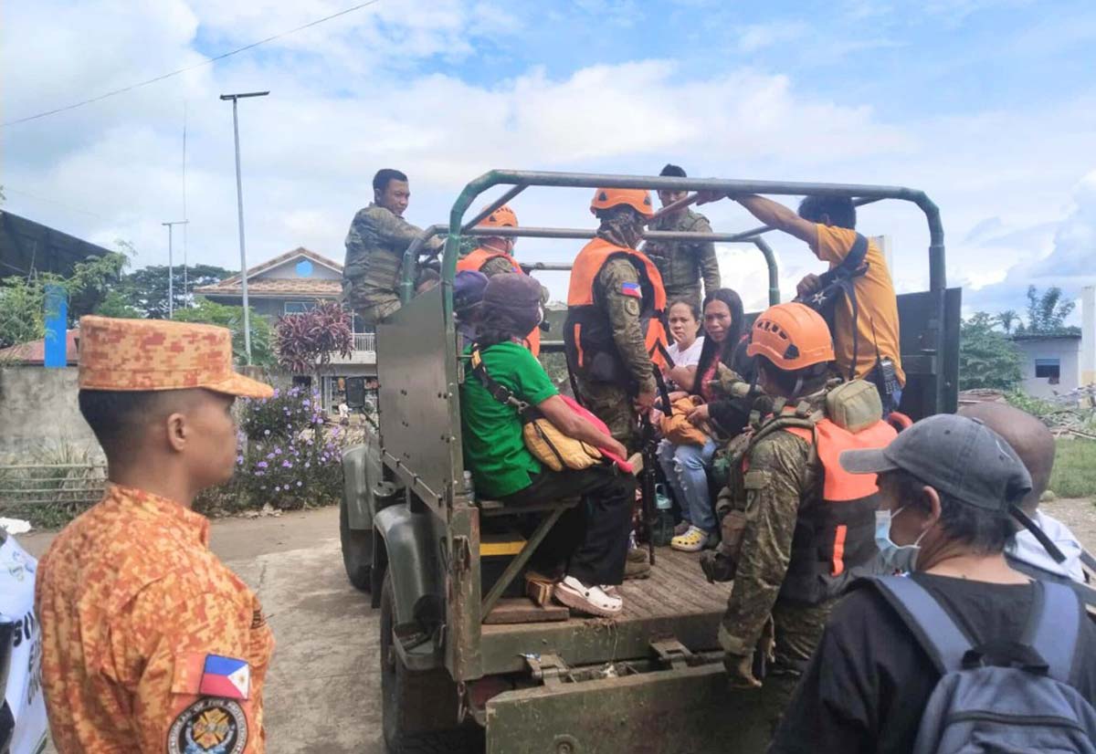 The full-scale simulation exercises for a potential eruption scenario at Kanlaon Volcano on Saturday, July 5, 2025, aim to test the preparedness and readiness of various agencies in responding to a large-scale phenomenon, ensuring effective response measures and protection of communities in high-risk areas in Negros Occidental. Story on page 2. (Bureau of Fire Protection-NIR photo)