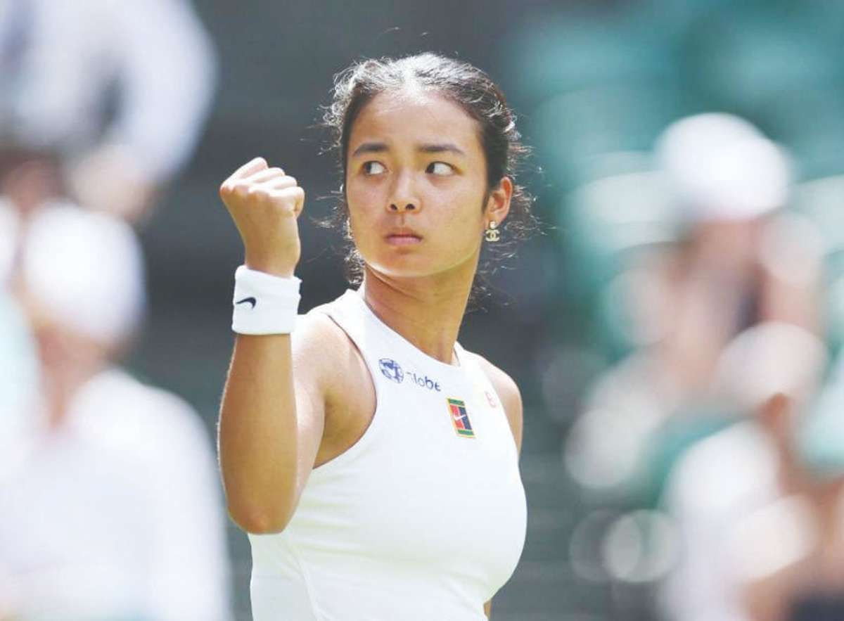 Alex Eala reacts during her first round match against Czech Republic's Barbora Krejcikova. (Toby Melville / Reuters / File photo)