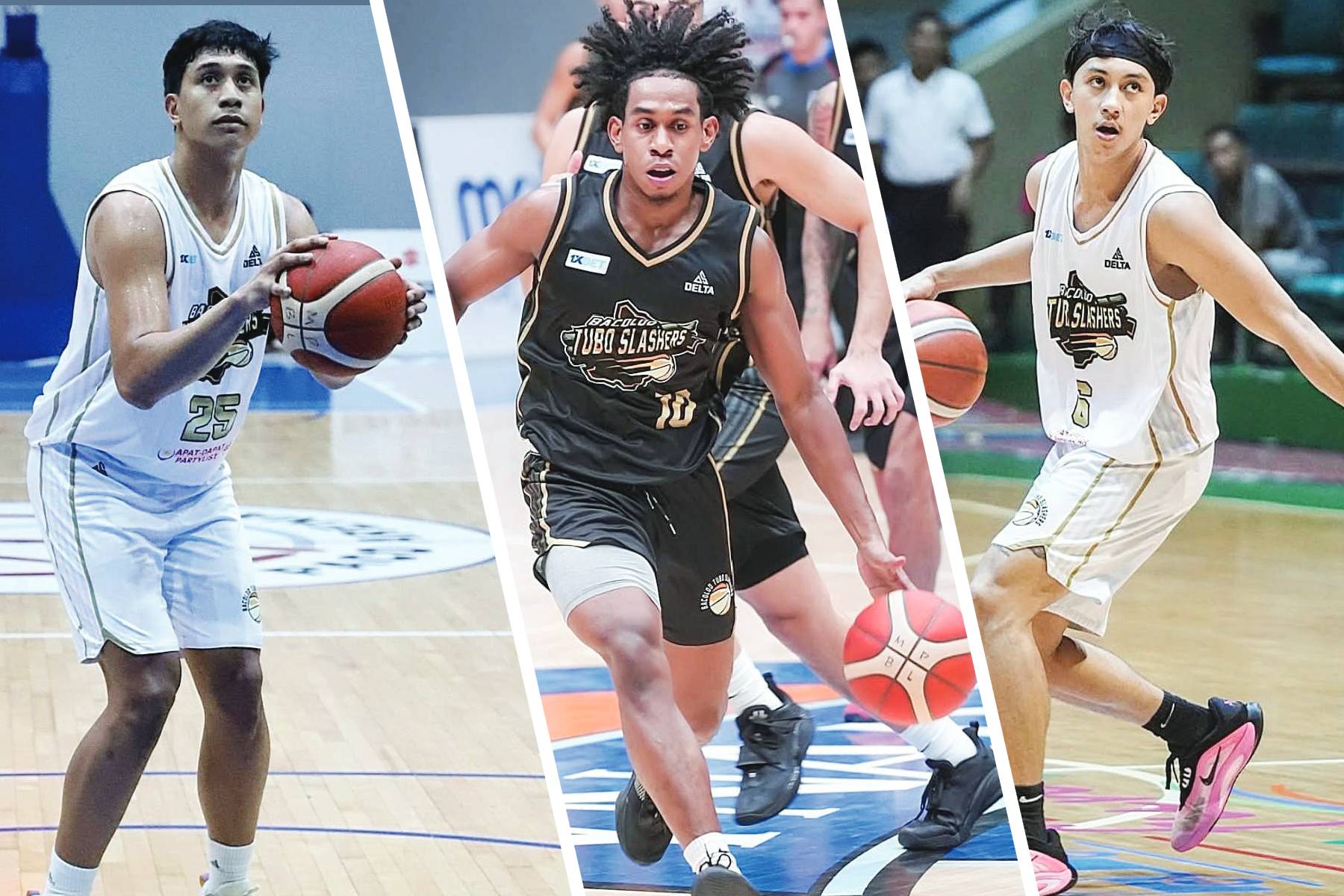(From left) Miles Cañal, Jaycee Adjei and Kenneth Malazarte are among the Negrenses joining the PBA Season 50 Rookie Draft. (Basketball Zone photo)