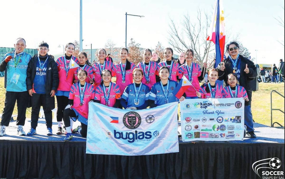 Despite their physical disadvantage against taller and bigger Australian opponents, the all-Negrense girls football team Buglas Filipinas delivered a remarkable performance in the 33rd Kanga Cup in Australia. (Contributed photo)