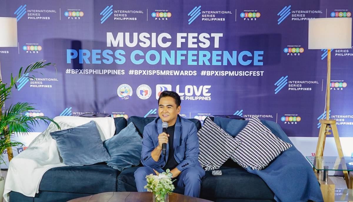 Mr. Jasper Vicencio answering questions from the media