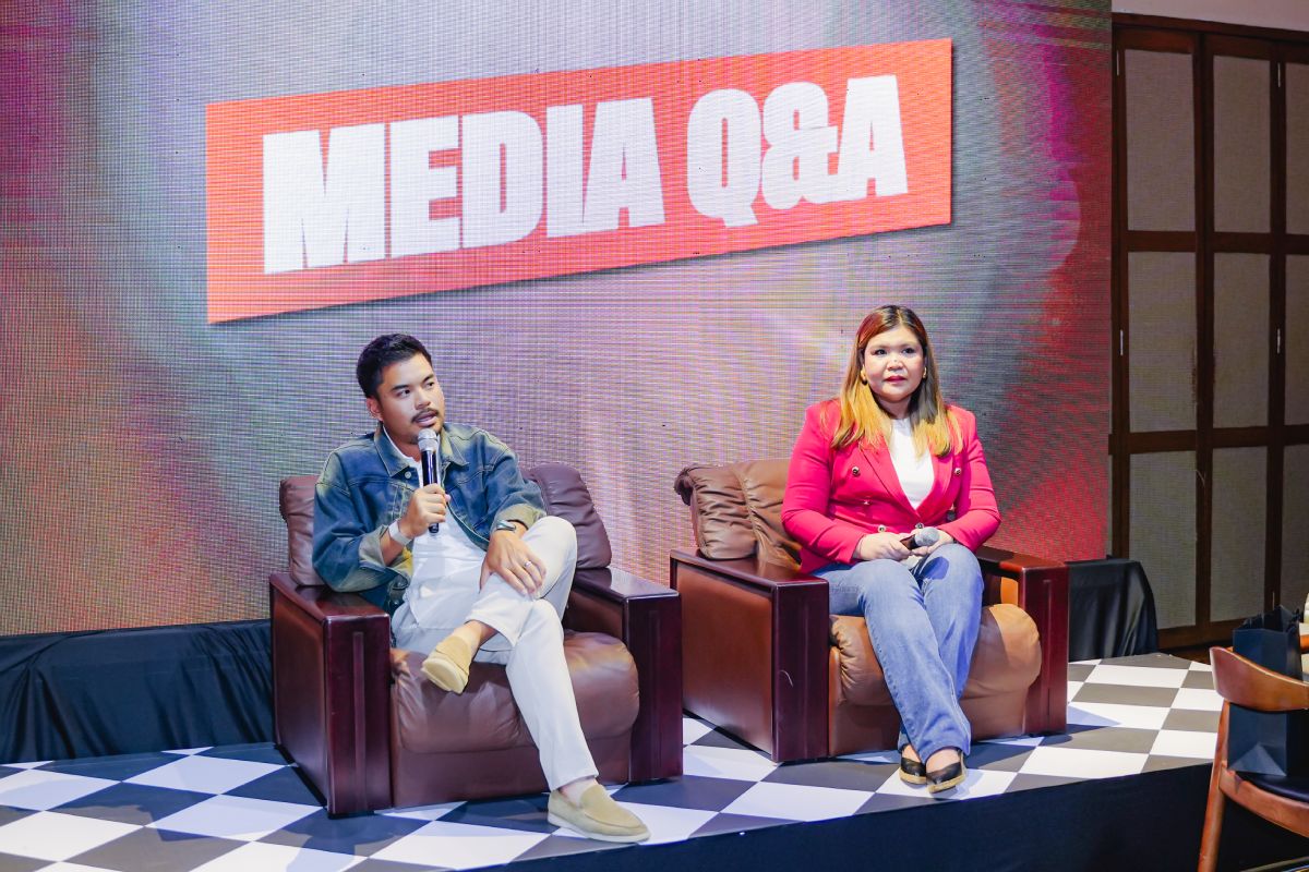 Miguel Tabuena and Ms. Celeste Jovenir during the Media Q&A Session