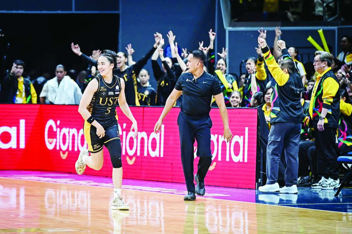 Negrense Kent Jane Pastrana had an all-around performance of 13 points and eight rebounds to help the University of Santo Tomas Growling Tigresses achieve a 14-0 double-round elimination sweep. (UAAP photo)