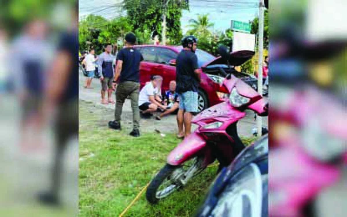 Highway Patrol Group personnel and local police arrested four suspects during an entrapment operation yesterday, December 18, 2025 in Dumaguete City, Negros Oriental. Recovered in the same operation was a vehicle that was the subject of an alleged fraudulent sale by the suspects. (Eduardo Romero photo)