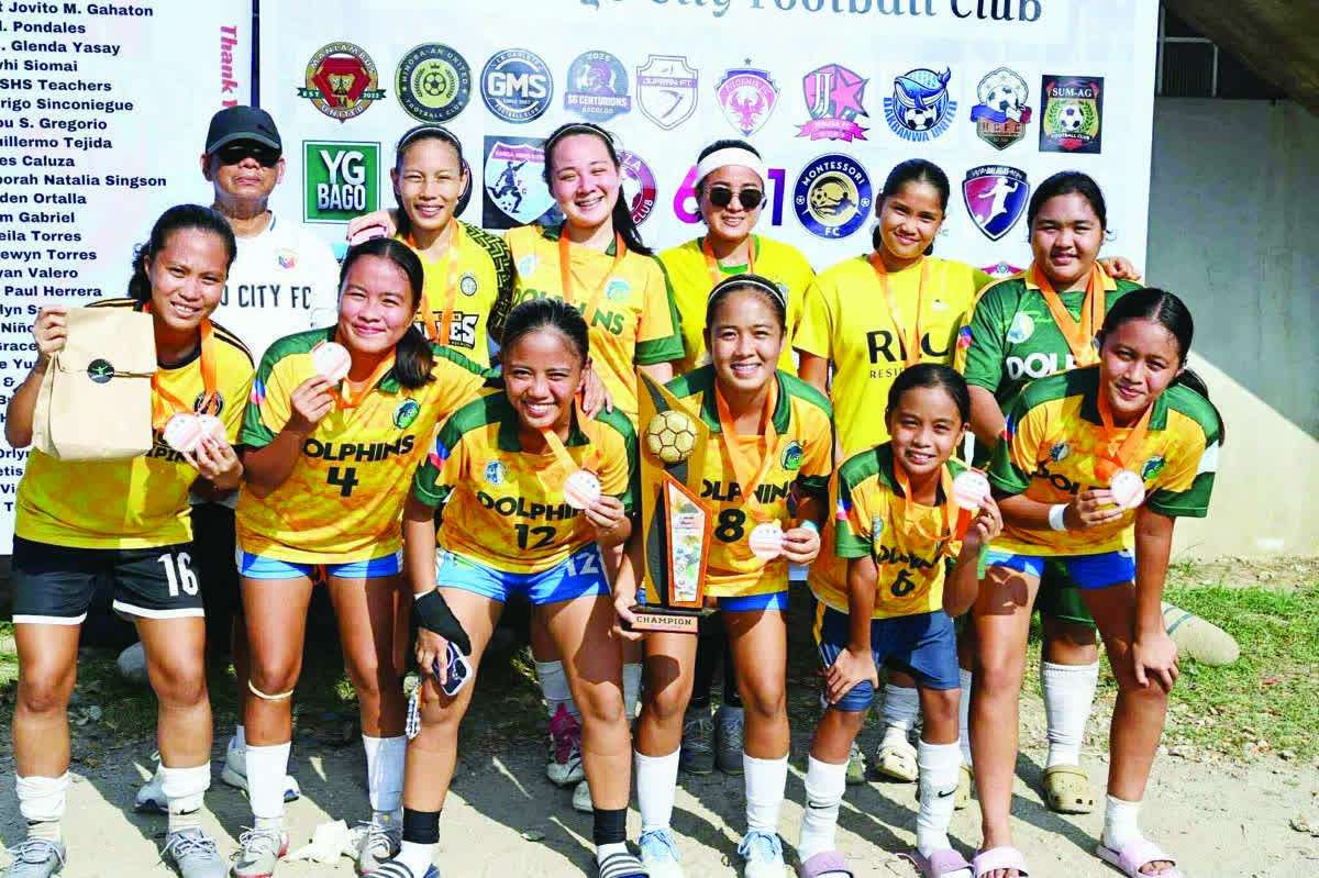 The Dolphins FC Negros Occidental’s Born 2010 and Women’s Open Born 2012 teams showcased depth and consistency across age groups in the football tournament hosted in Bago City. (Sports Corner PH photo)
