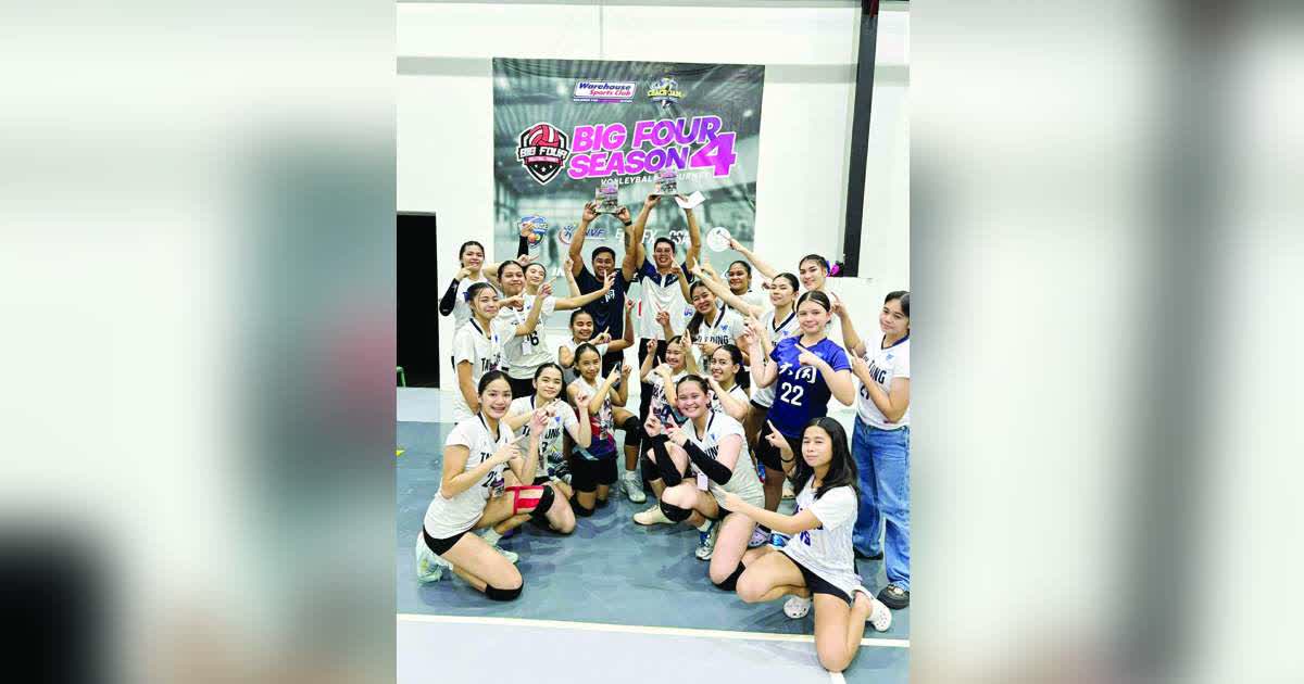 The Bacolod Tay Tung High School Thunderbolts 13- and 15-and-under teams sealed a rare double championship in the Big Four Season 4 girls’ volleyball tournament. (Contributed photo)