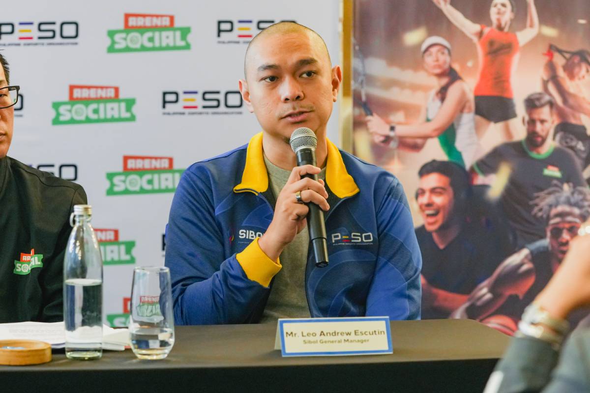 SIBOL General Manager sharing the importance of ArenaSocial and PeSO partnership to develop local talents.