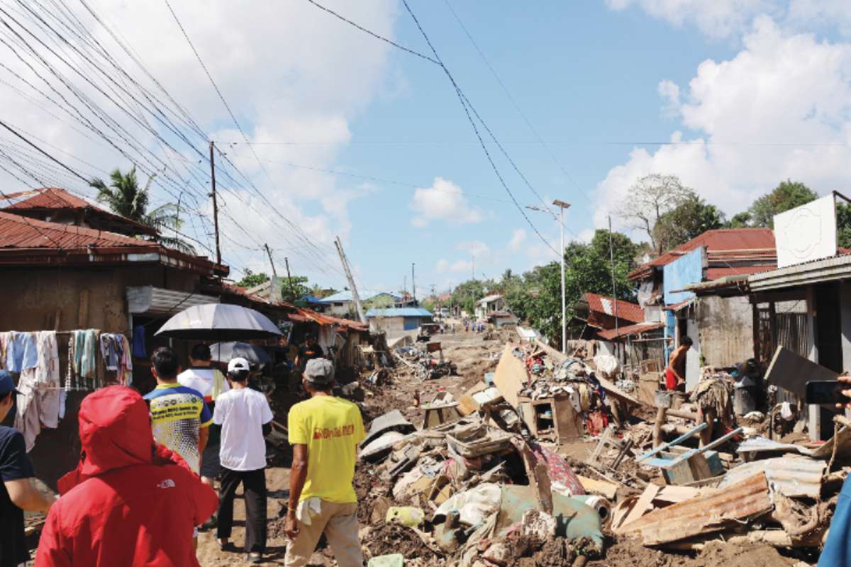 Photo shows the wrath of Typhoon “Tino” which left over 7,000 individuals in Negros Occidental’s La Castellana town seeking shelter in evacuation centers in November 2025. (John Carlos Visca photo)