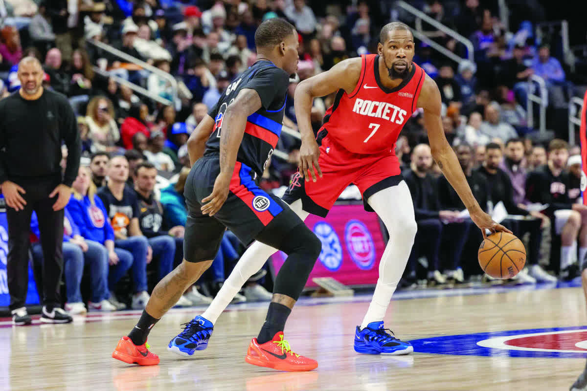 Durant, Rockets end Pistons’ streak