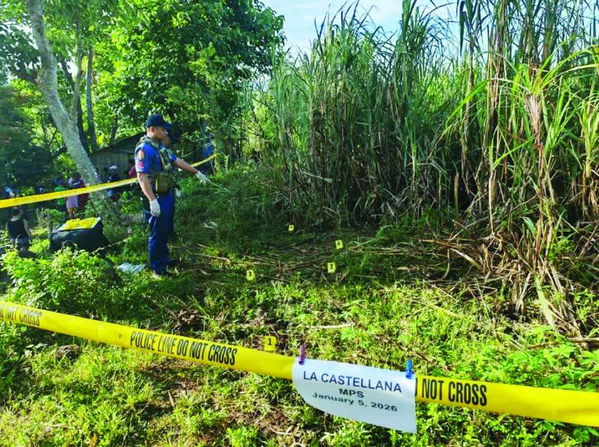 A 44-year-old laborer was gunned down by six unidentified individuals at Barangay Manghanoy in Negros Occidental’s La Castellana town on January 5, 2025. Remnants of the New People’s Army have claimed responsibility for the fatal shooting. (La Castellana Municipal Police Station photo) 