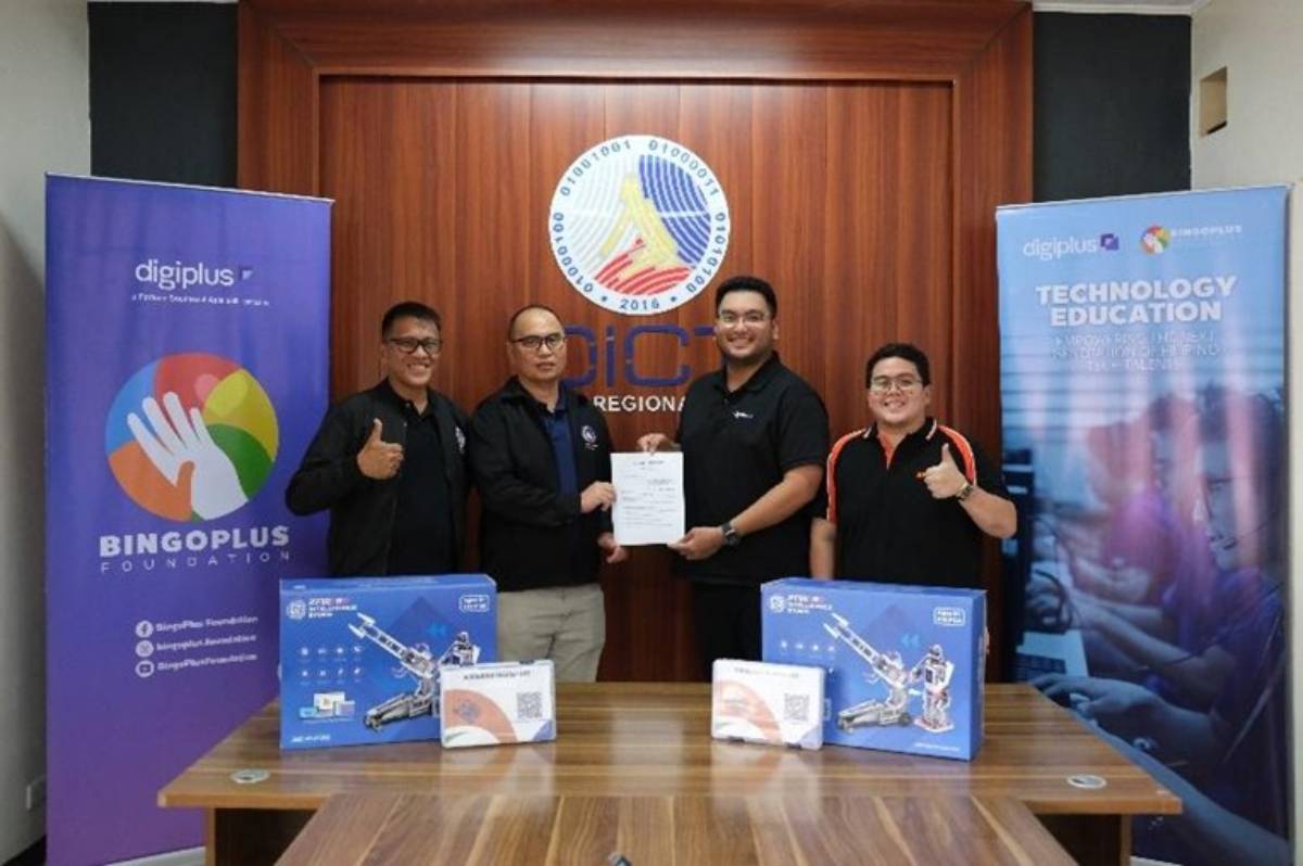 TURNING TRAINING INTO LASTING OPPORTUNITY: Schools proudly receive their ZMROBO Arduino Kits, empowering teachers to bring robotics and technology learning directly into their classrooms and inspire the next generation of Filipino innovators. <br><br> In photo from left to right: Albert C. Gabriel, Focal Person of the ICT Literacy and Competency Development Bureau of DICT-13,  Engr. Lawrence P. Salang, Chief, Technical Operations Division of DICT CARAGA, Neil Orillaneda, DIgiPlus Foundation’ s Program Manager for TechEd, and Edward Christian Gan, Project Lead of DICT - SPARK