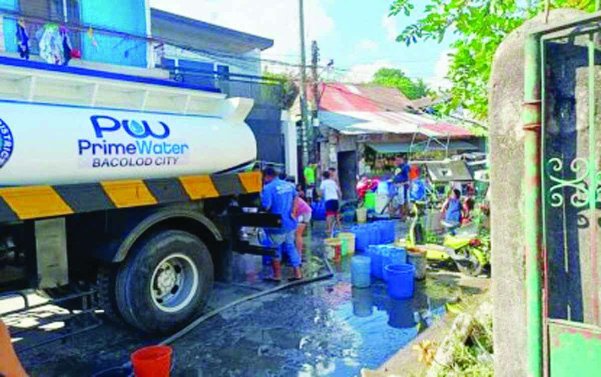 PrimeWater Infrastructure Corp. and its joint venture partner, Bacolod City Water District, conduct water rationing in residential areas that experienced water shortages due to drought brought by El Niño in this file photo in 2024. City residents are urged to adopt stricter water conservation practices as supply pressures grow. (Baciwa-PrimeWater / Facebook / File photo)