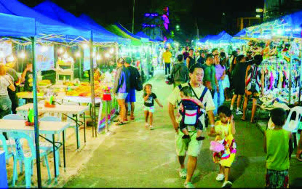 The night market along Gonzaga Street in downtown Bacolod City on Friday, April 17, 2026. (Bacolod City Communications Office photo)
