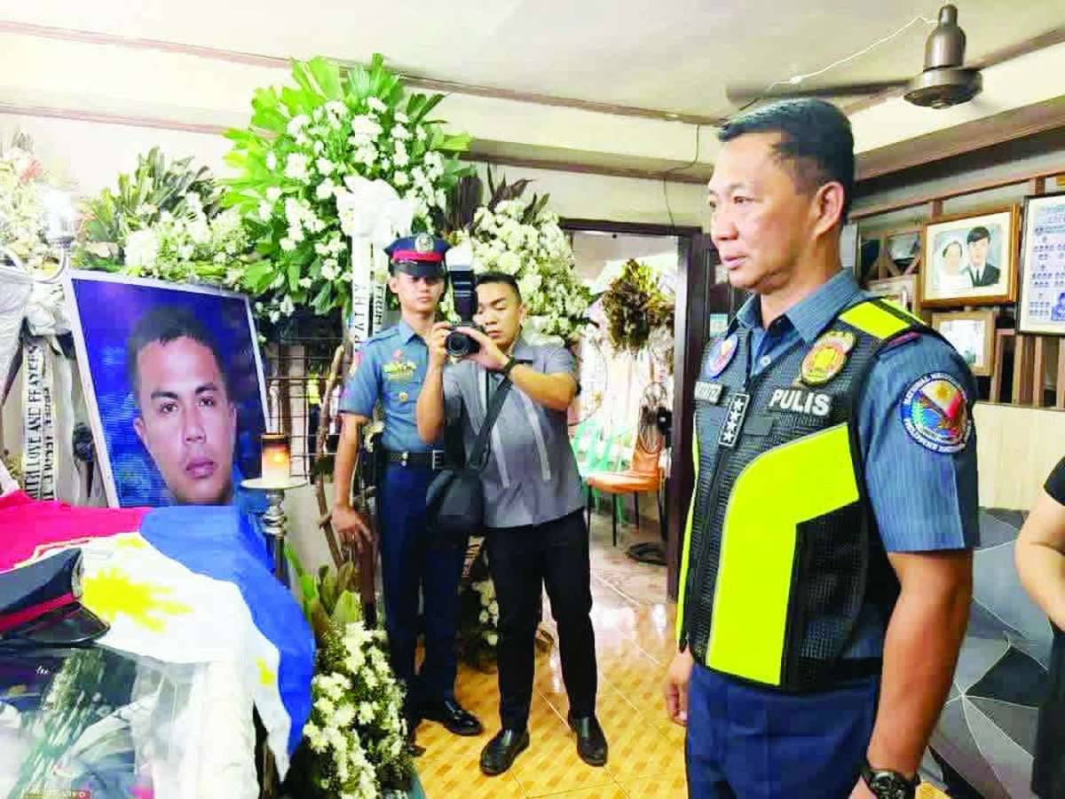 Philippine National Police chief General Jose Melencio Nartatez, Jr. visits the wake of Master Sergeant Romulo Galvez, Jr. in Bago City, Negros Occidental on Friday, April 24, 2026. Galvez was shot dead by a drug suspect during a buy-bust in Barangay Singcang Airport, Bacolod City on April 9. (BCPO / Facebook photo)