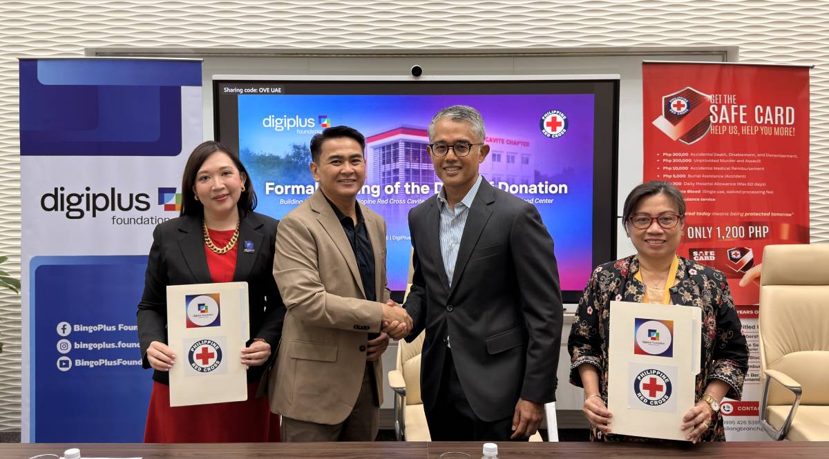 More than a building, it is a lifeline: DigiPlus Foundation and Philippine Red Cross have formalized their partnership to strengthen continuous humanitarian support, advancing community resilience and making healthcare more accessible for all. (In photo from left to right: Angela Camins- Wieneke, DigiPlus Foundation’s Executive Director; Jasper Vicencio, Board of Trustee of DigiPlus Foundation; Gilbert Remulla, Chairman of Board of Trustee of Philippine Red Cross – Cavite Chapter; Ms Adelina B. Castillo, Philippine Red Cross-Cavite Chapter Administrator)
