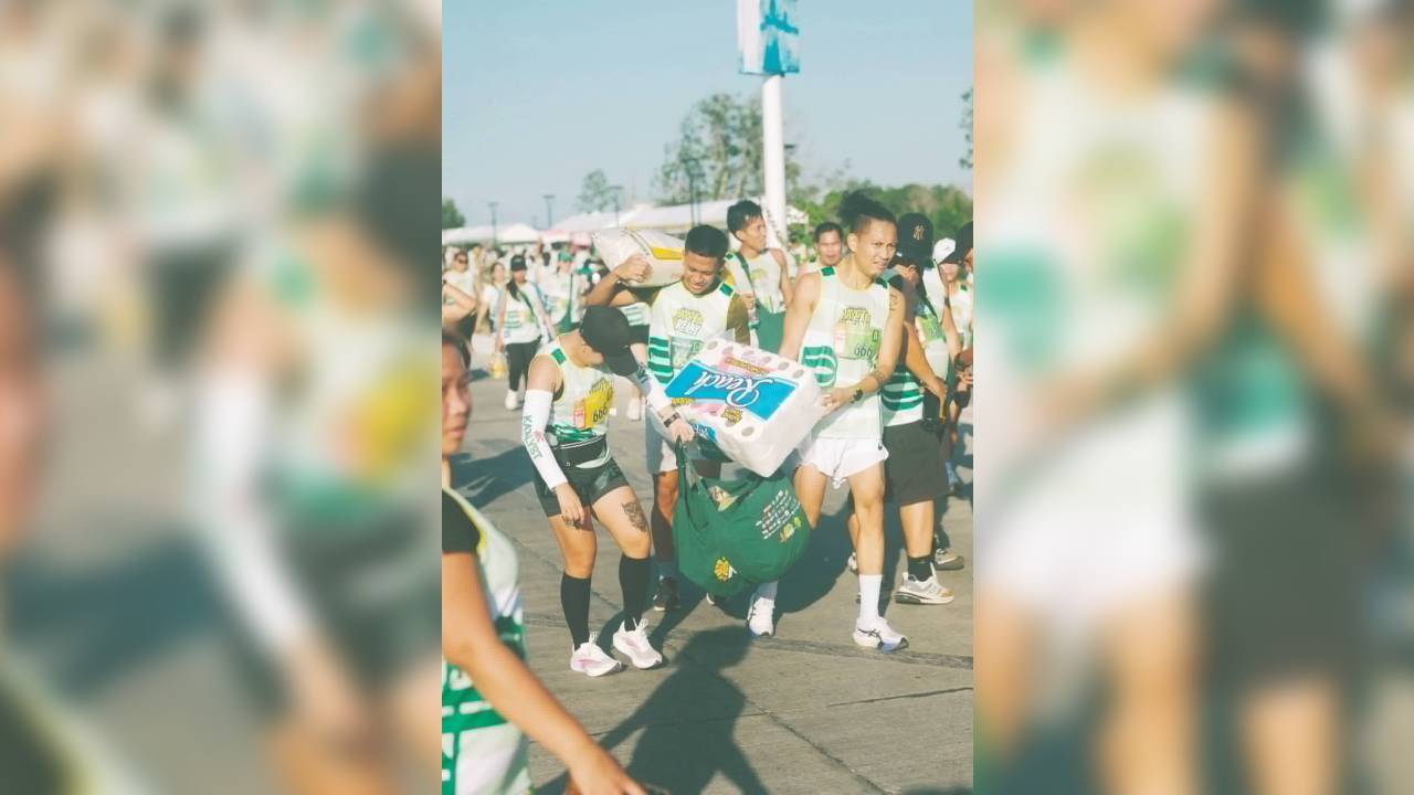 A full load of goods showcases the volume collected during the Puregold Hakot Relay.