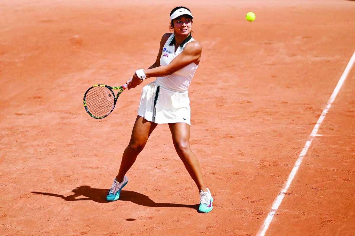 Alex Eala dominated the opening set at the Italian Open before surviving a tough challenge from Poland’s Magdalena Frech in the final two sets. (Getty Images)
