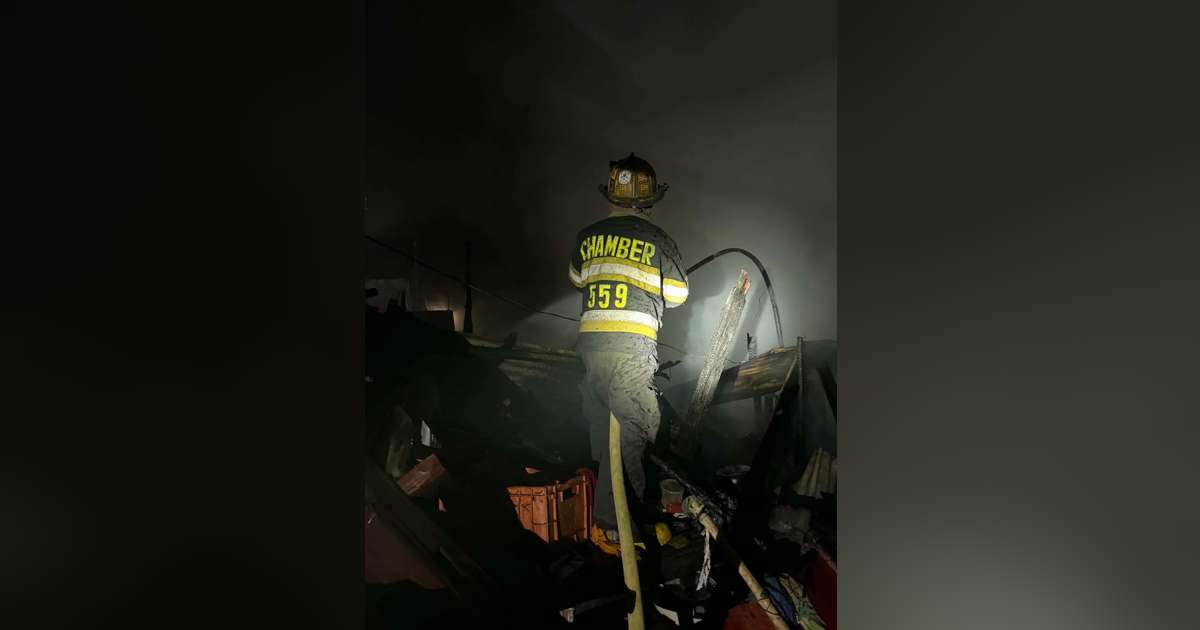The fire at Purok Maanyag 2 in Bacolod City’s Barangay Alijis covered an estimated area of 140 square meters and caused approximately P35,000 in damages. (Chamber Volunteer Fire Brigade photo)