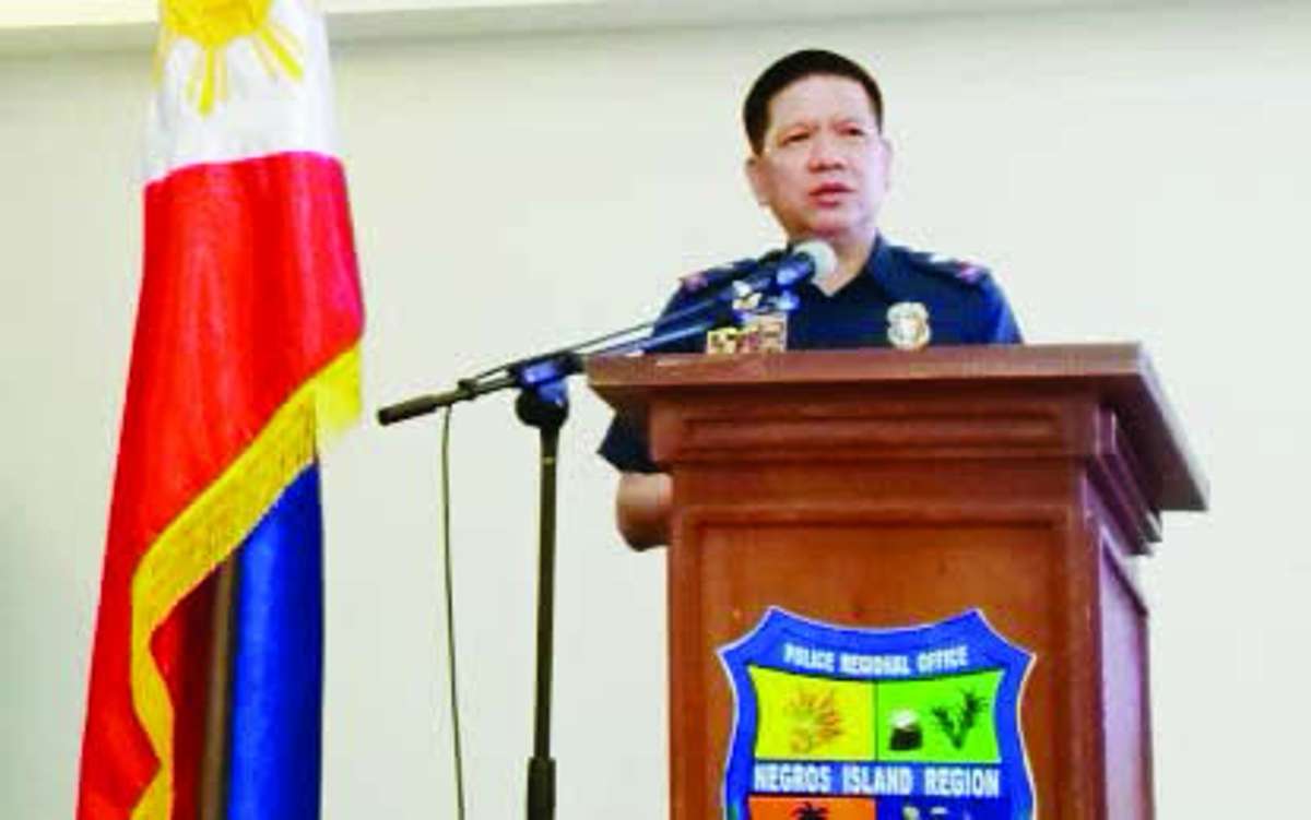Brigadier General Romano Cardiño, acting regional director of Police Regional Office - Negros Island Region (PRO-NIR), introduces the SAFE NIR program to elevate police service in Negros and Siquijor. He discussed his priorities for the PRO-NIR during a fellowship dinner with reporters at the Kanlaon Hall of Camp Alfredo M. Montelibano in Bacolod City. (PNA photo)