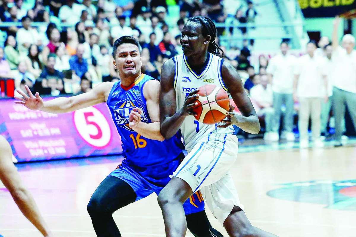 TNT Tropang 5G’s Bol Bol in action against the NLEX Road Warriors in the PBA Season 50 Commissioner's Cup. (PBA Media photo)