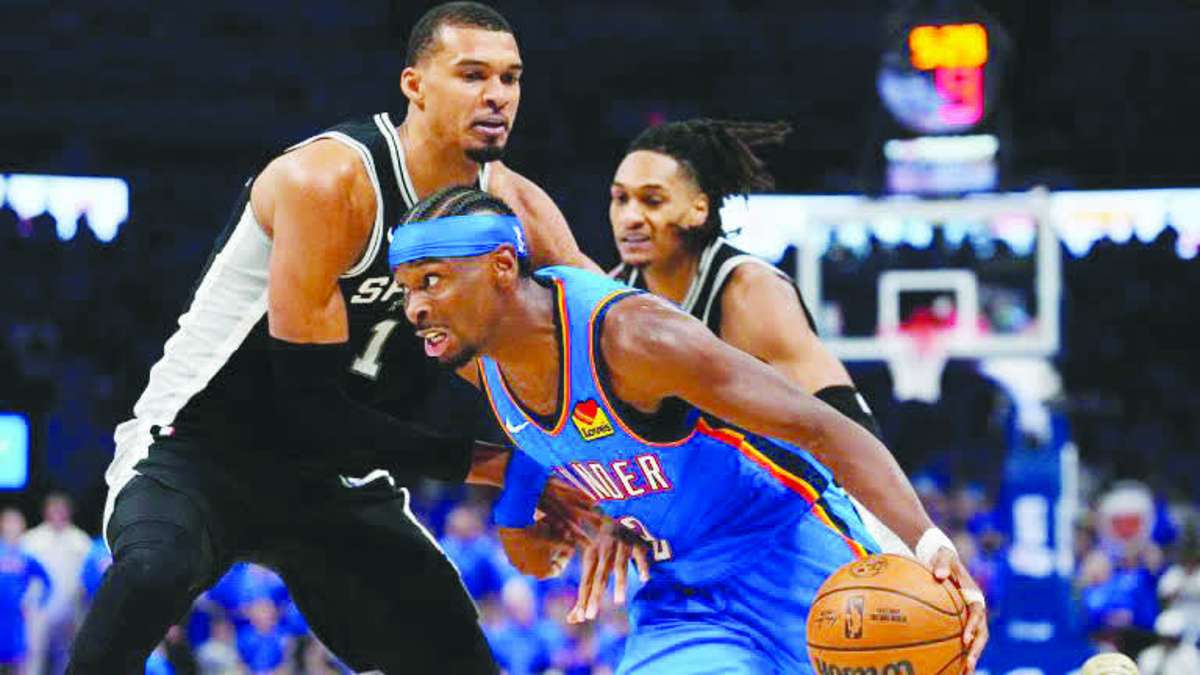 San Antonio Spurs center Victor Wembanyama against the Oklahoma City Thunder during Game 4 of the Western Conference finals for the 2026 NBA playoffs. (Tony Gutierrez / AP photo)