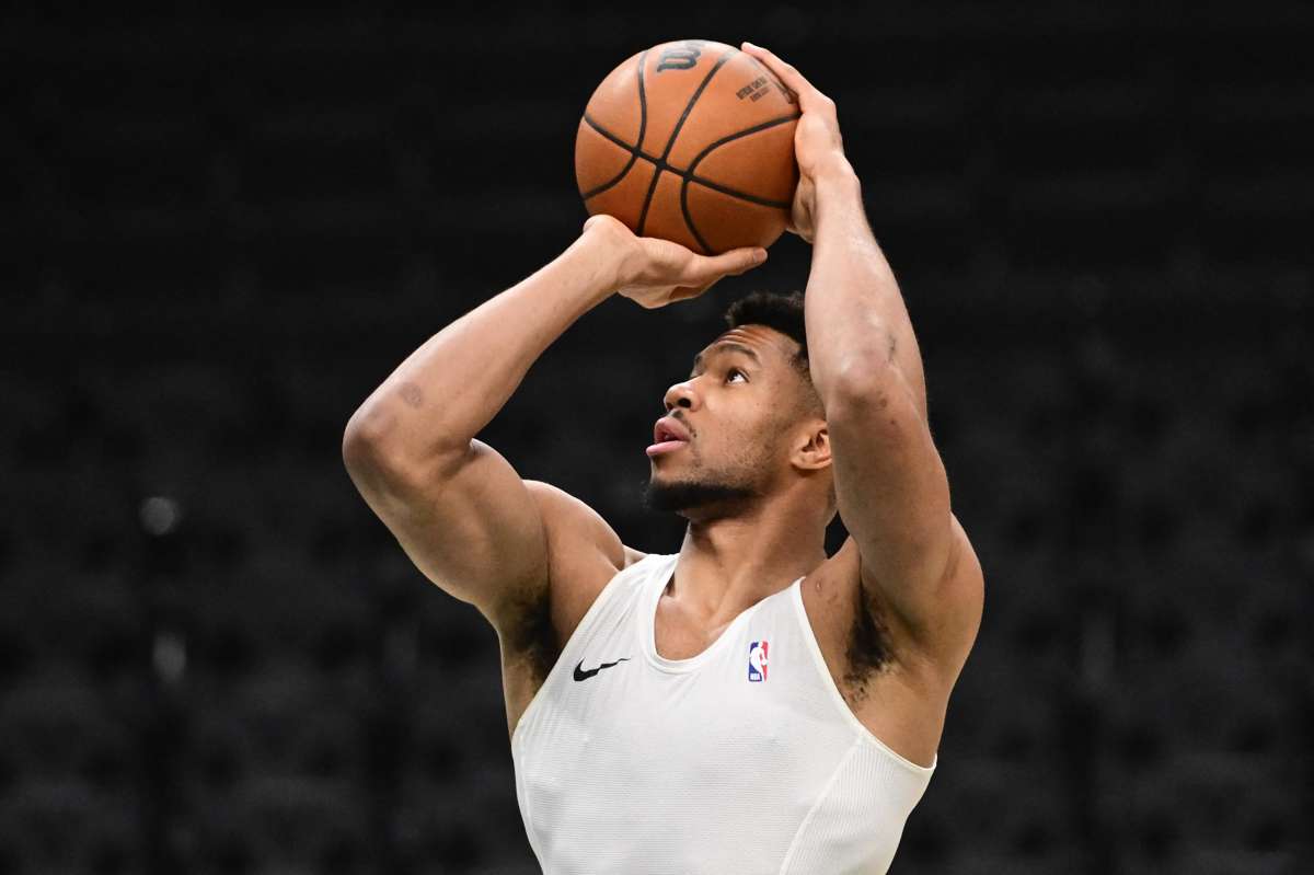 The two-time MVP is under contract with the Milwaukee Bucks for 2026-2027 and has a player option for 2027-2028, but trade talks have encircled Giannis Antetokounmpo since the franchise revealed it would be open to a deal. (Benny Sieu / Imagn Images / Reuters)