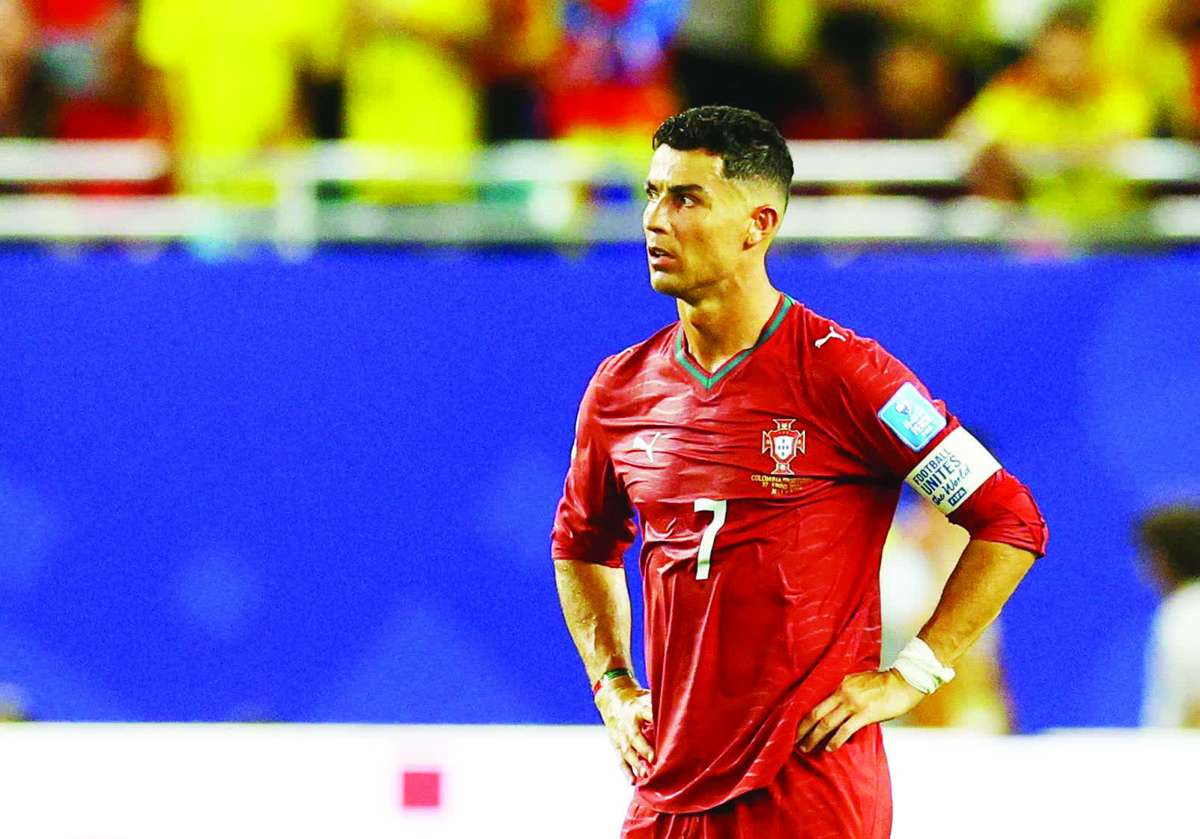 Portugal's Cristiano Ronaldo reacts after the match. (Imagn Images via Reuters / Nathan Ray Seebeck)