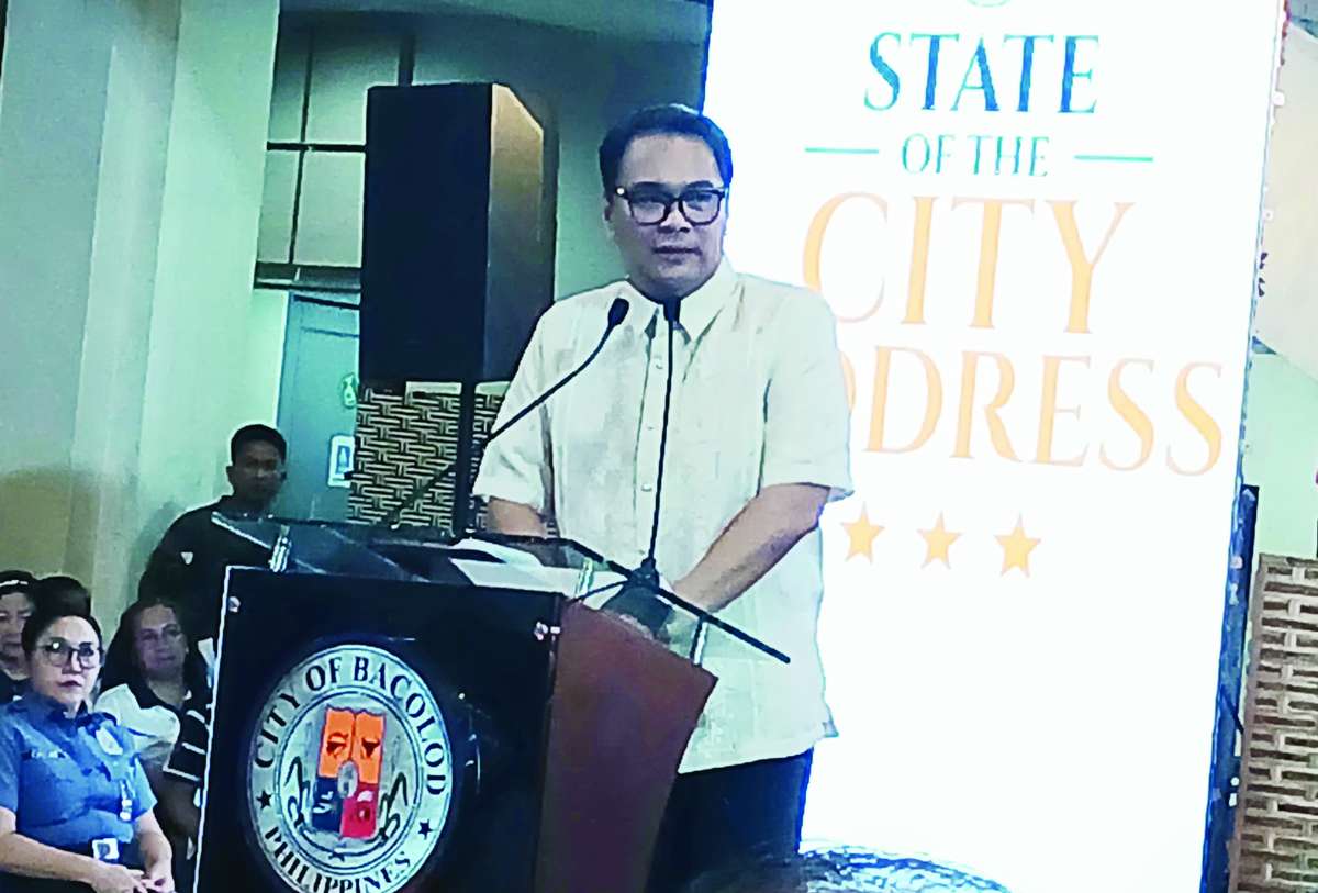 Bacolod City Mayor Greg Gasataya delivered his first State of the City Address at the Bacolod City Government Center on July 8, unveiling the HEART+MORE development agenda that will guide his administration's efforts to build a more inclusive, resilient, and progressive city. (Merlinda A. Pedrosa photo)