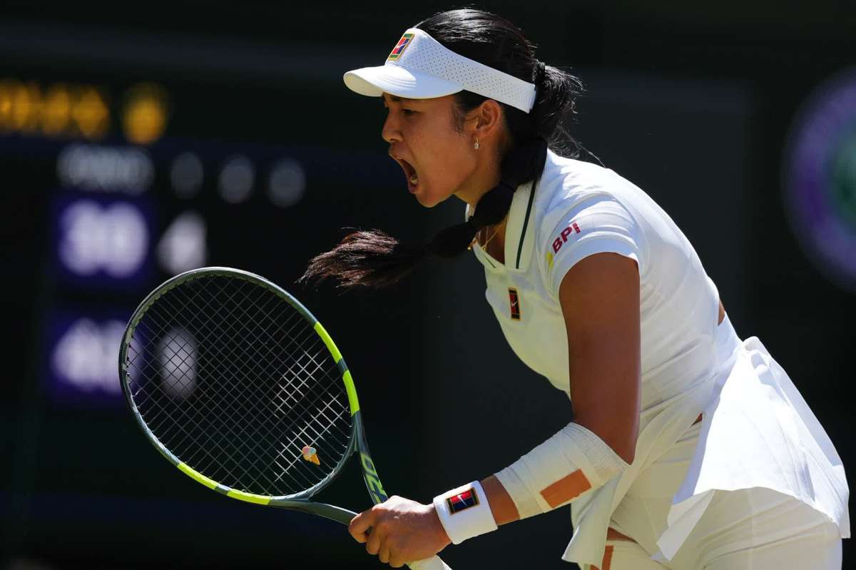 Alex Eala narrowly edged Italian Jasmine Paolini, 38-37, but the 13th seed finished with a 101-89 advantage in total points and won 16 games to the Filipina's 13. (Wimbledon photo)