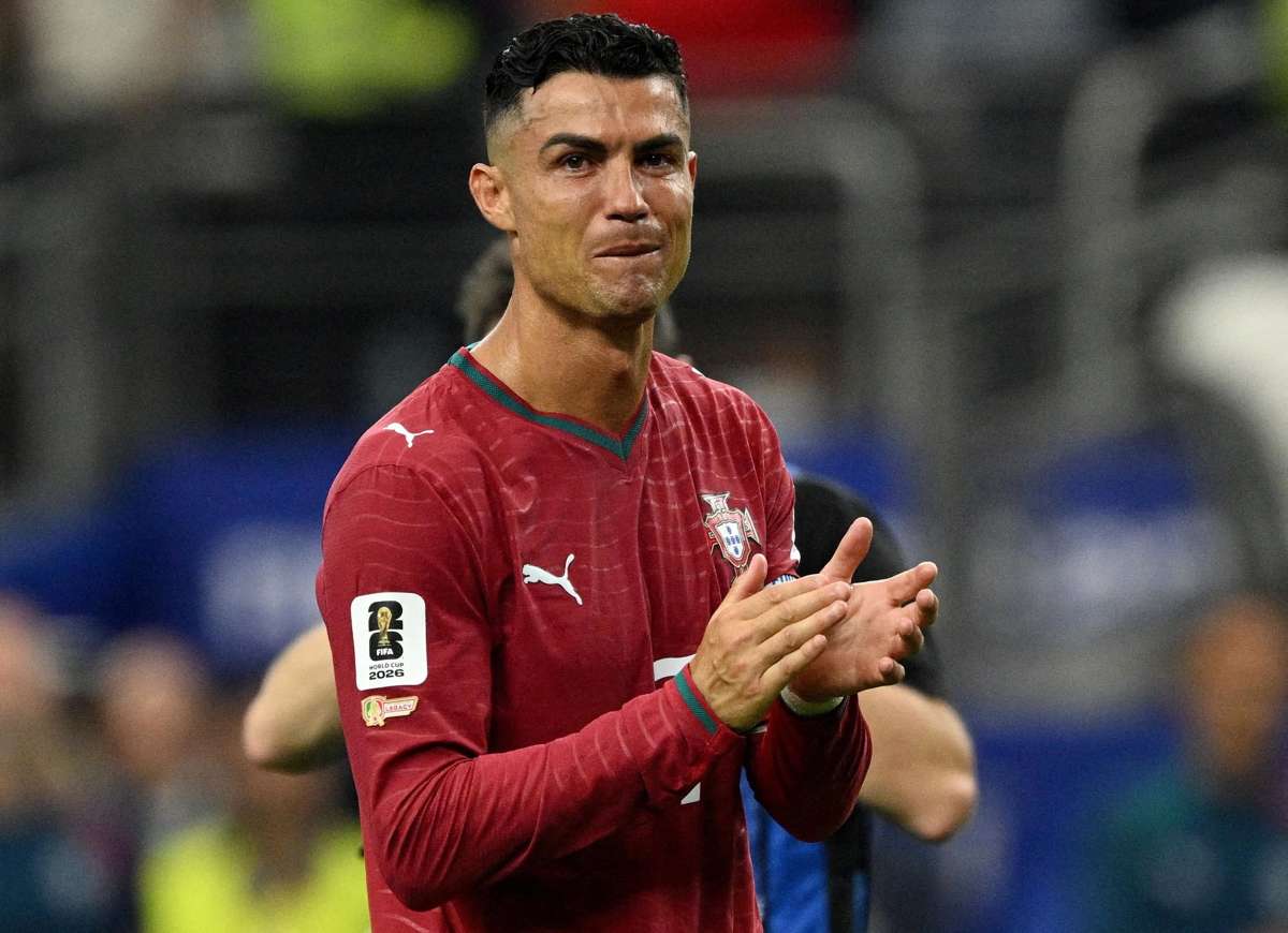 Portugal's Cristiano Ronaldo looks dejected after the match as Portugal is eliminated from the World Cup. (Jerome Miron / Imagn Images via Reuters photo)