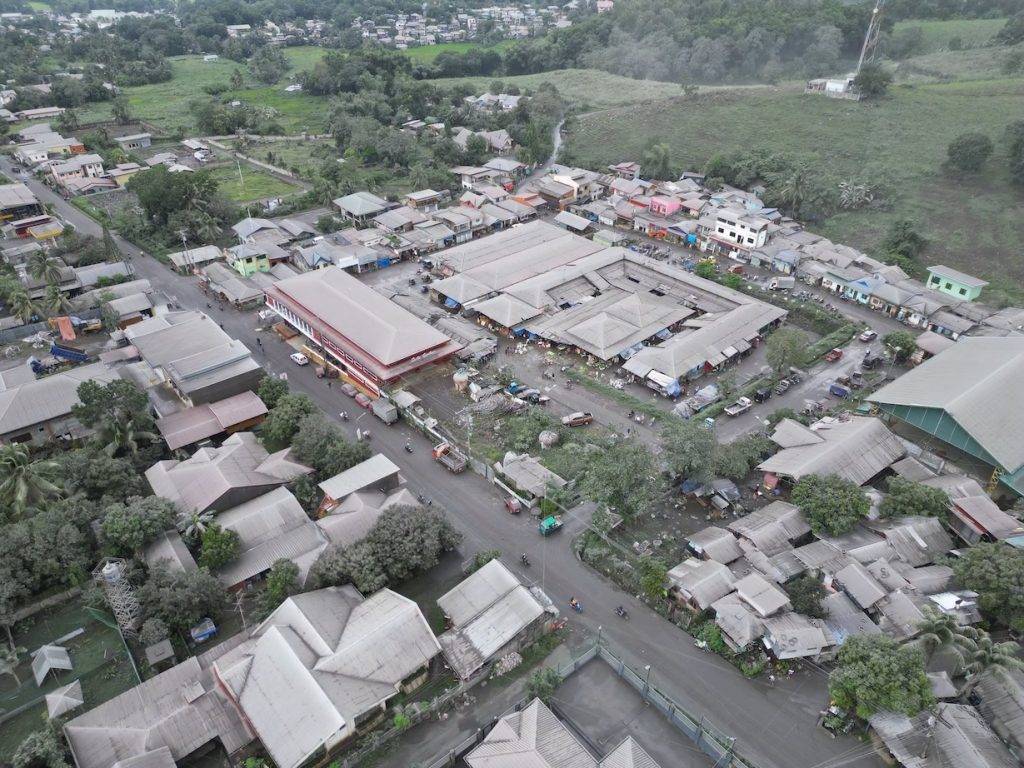 Ashfall from Kanlaon Volcano’s explosive eruption blanketed the uptown area and other parts of Negros Oriental’s Canlaon City on Thursday, July 9, 2026. The city government has begun assessing the extent of damage caused by the volcanic activity, particularly its impact on homes and the agricultural sector. (SALTA Canlaon photo)